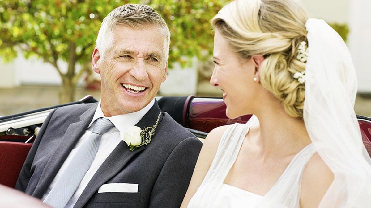 Braut mit Brautvater