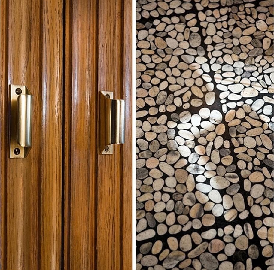 Die Tür am Ende der Wand im Geschäftslokal Teller