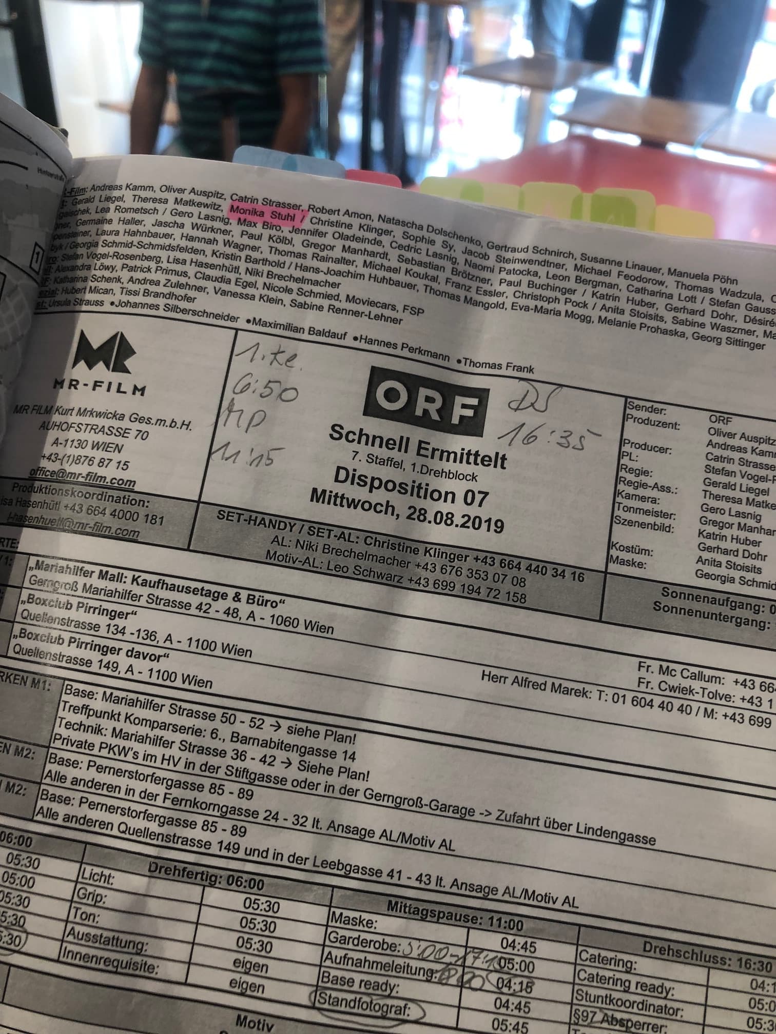 Drehtag "Schnell ermittelt" bei Teller